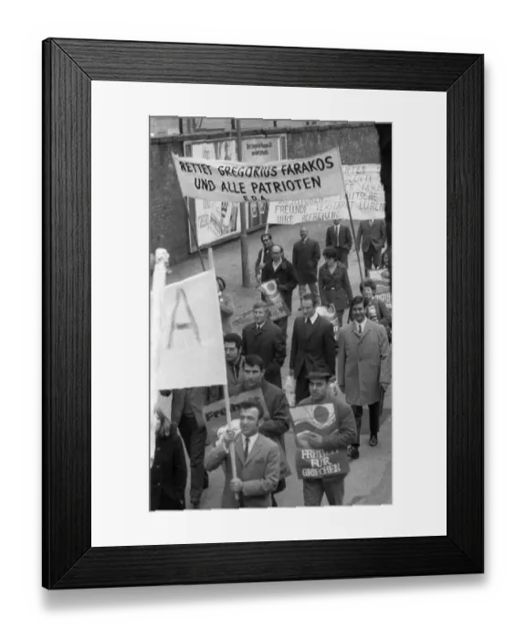 Framed Print : A demonstration with folklore elements in Duesseldorf on 25 Framed Print : A demonstration with folklore elements in Duesseldorf on 25