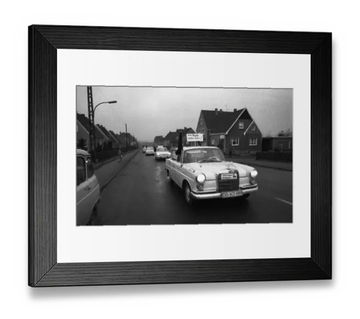 Framed Print : In a motorcade, here in 1968 in Dortmund-Oespel Framed Print : In a motorcade, here in 1968 in Dortmund-Oespel