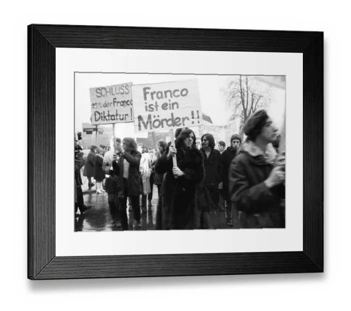 Framed Print : Spanish guest workers, mainly from the Basque Country Framed Print : Spanish guest workers, mainly from the Basque Country