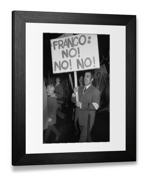 Framed Print : Spanish guest workers, mainly from the Basque Country
