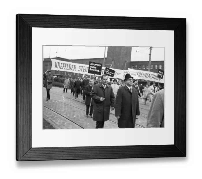 Framed Print : Tax officials also take to the streets for their demand for more pay