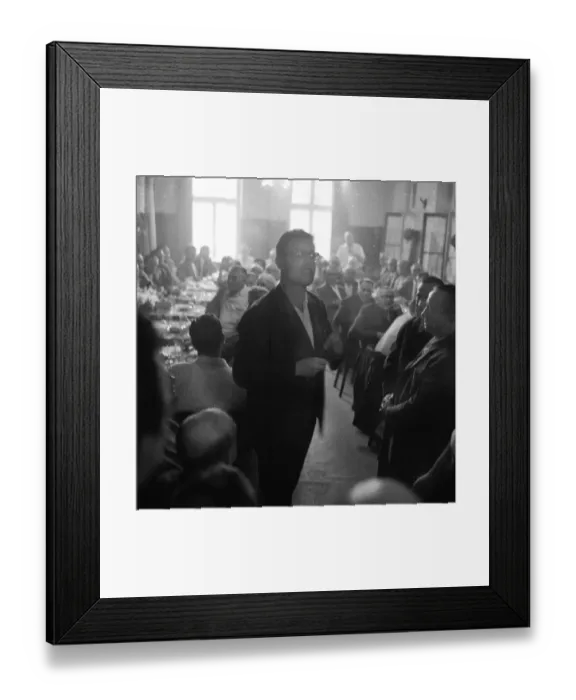 Framed Print : A gathering of protesting tenants in the Borbeck district of Essen Framed Print : A gathering of protesting tenants in the Borbeck district of Essen