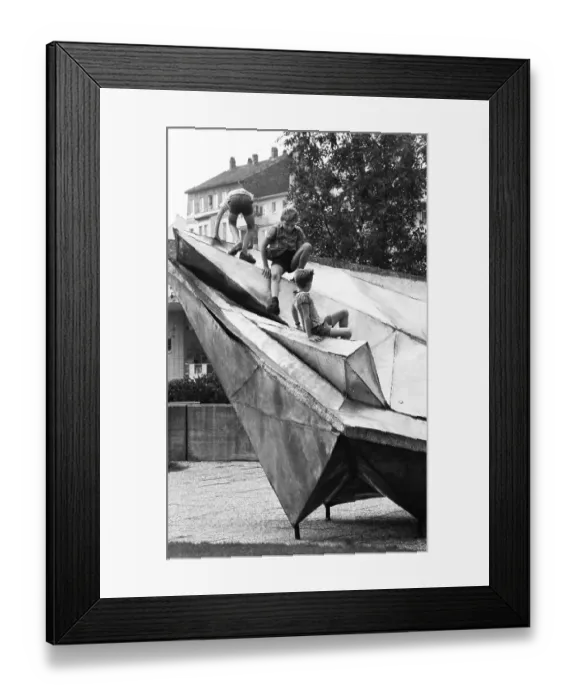 Framed Print : The city of Wuppertal, seen here in 1966