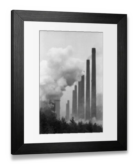 Framed Print : Negative highlights in the Ruhr area in the years 1965 to 1971