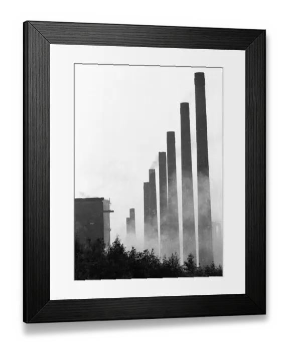 Framed Print : Negative highlights in the Ruhr area in the years 1965 to 1971