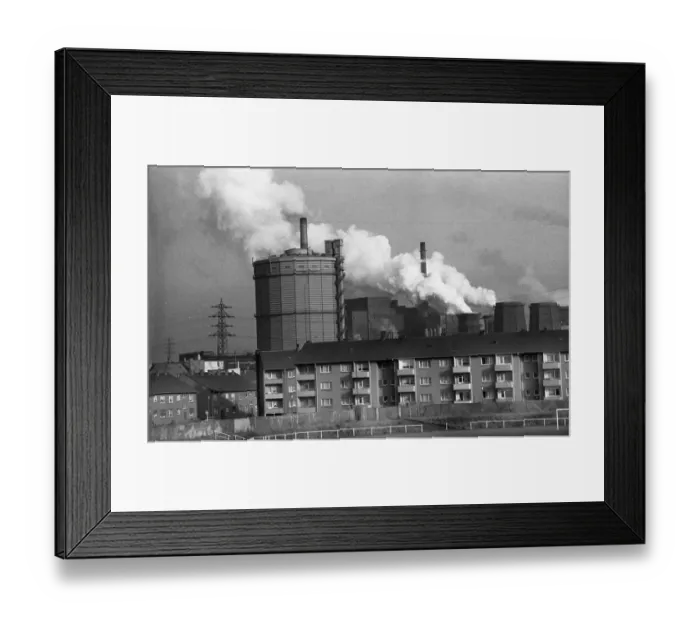 Framed Print : Negative highlights in the Ruhr area in the years 1965 to 1971
