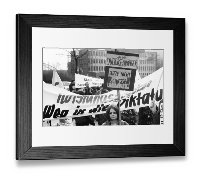 Framed Print : The activities of the peace movement in the Ruhr area in the years 1965 to 1971