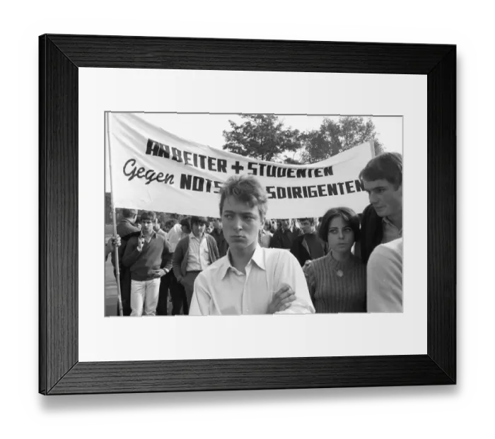 Framed Print : The Ruhr Action against the Emergency Laws in 1968 turned against the emergency legislation with numerous local actions