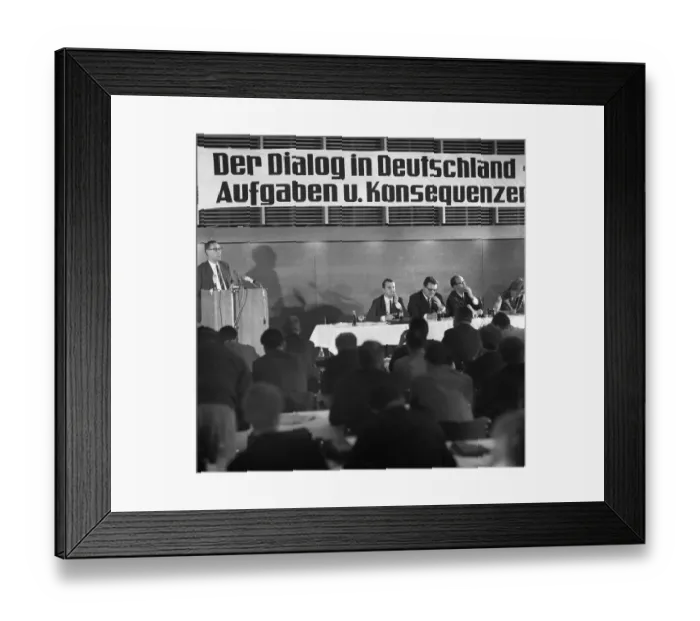 Framed Print : Dialogue in Germany was the motto of a conference of youth associations from East