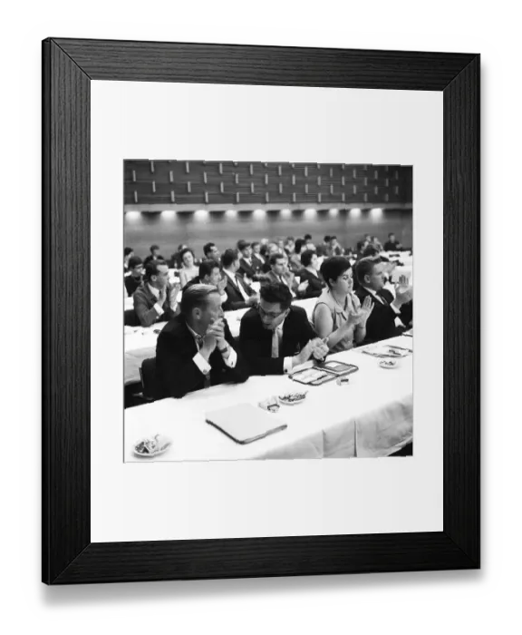Framed Print : Dialogue in Germany was the motto of a conference of youth associations from East Framed Print : Dialogue in Germany was the motto of a conference of youth associations from East