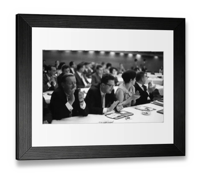 Framed Print : Dialogue in Germany was the motto of a conference of youth associations from East