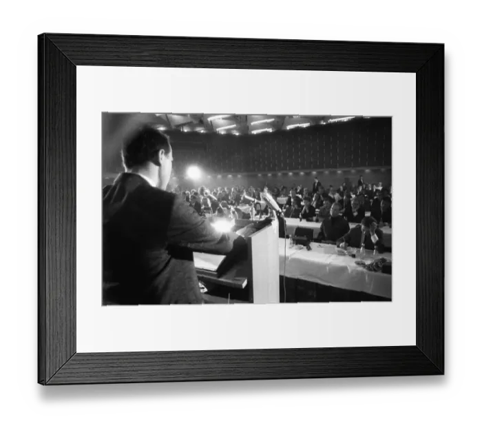 Framed Print : Dialogue in Germany was the motto of a conference of youth associations from East Framed Print : Dialogue in Germany was the motto of a conference of youth associations from East