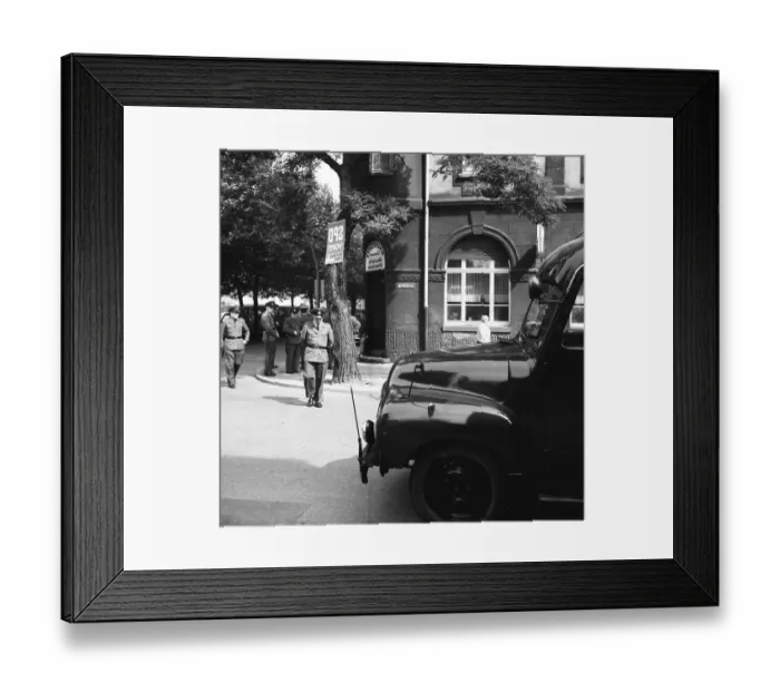 Framed Print : Police action against communists prior to the founding of the German Communist Party (DKP) at a communist meeting ca