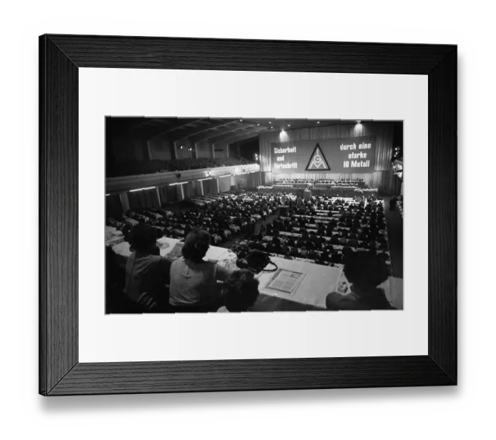 Framed Print : The Central Conference of the Metalworkers Union (IGM) on 5 Framed Print : The Central Conference of the Metalworkers Union (IGM) on 5