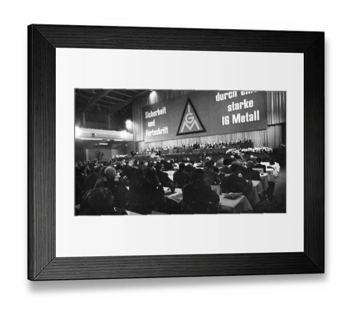 Framed Print : The Central Conference of the Metalworkers Union (IGM) on 5 Framed Print : The Central Conference of the Metalworkers Union (IGM) on 5