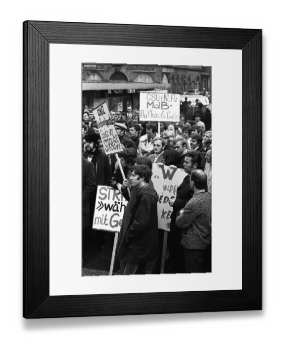 Framed Print : During the election campaign for the 1969 Bundestag elections Framed Print : During the election campaign for the 1969 Bundestag elections