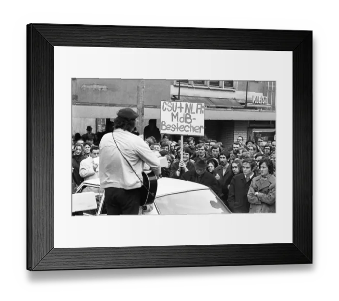 Framed Print : During the election campaign for the 1969 Bundestag elections Framed Print : During the election campaign for the 1969 Bundestag elections