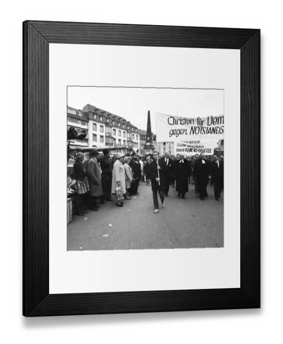 Framed Print : Several hundred Christians, among them church dignitaries in their robes