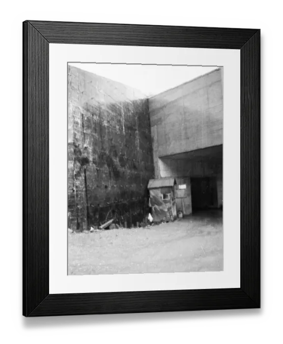 Framed Print : Government representatives with their vehicles in 1966 during a police check at the hitherto secret atomic bunker of