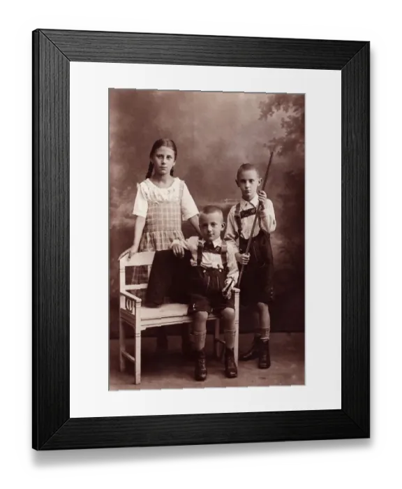 Framed Print : Children wearing traditional costume