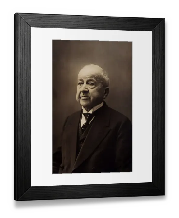 Framed Print : Portrait of a man, historical photograph, 1916