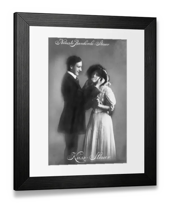 Framed Print : Tax, Banderolesteuer, tax office