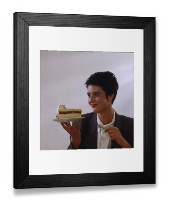 Framed Print : Woman with cake, cravings, candy Framed Print : Woman with cake, cravings, candy