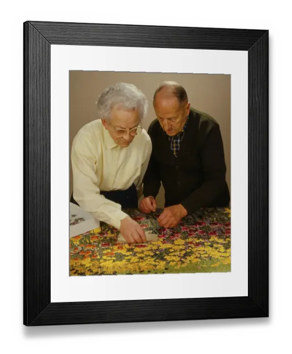 Framed Print : Older Couple Jigsaw Puzzle