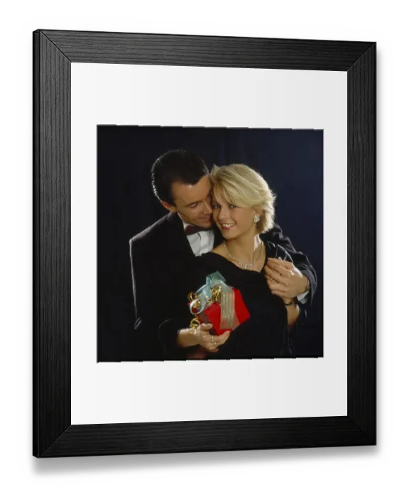 Framed Print : Couple with gifts Framed Print : Couple with gifts