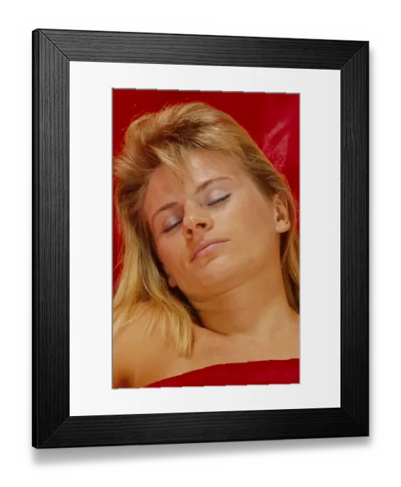 Framed Print : Woman dreaming, sleeping portrait