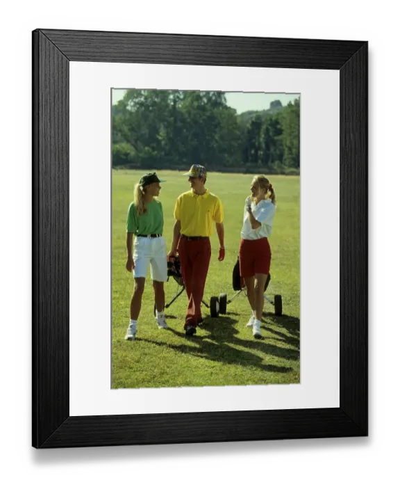 Framed Print : Golfers and golfers on the golf course Framed Print : Golfers and golfers on the golf course