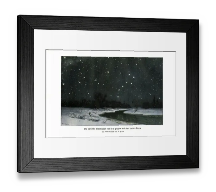 Framed Print : The northern starry sky with the Big and Little Bear Framed Print : The northern starry sky with the Big and Little Bear