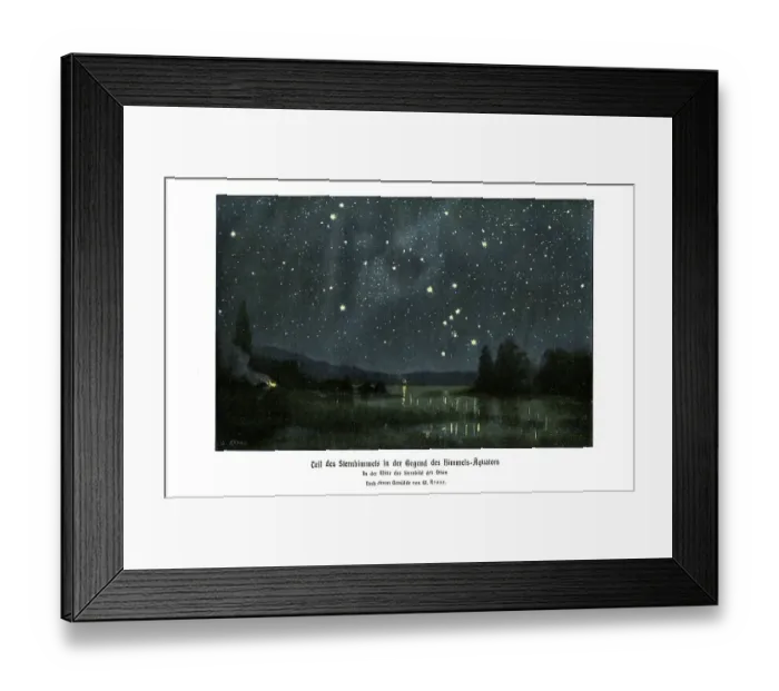 Framed Print : Part of the starry sky in the region of the celestial equator