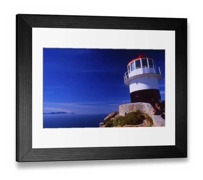 Framed Print : South Africa: The lighthouse at the most southern point of the Cape Peninsula