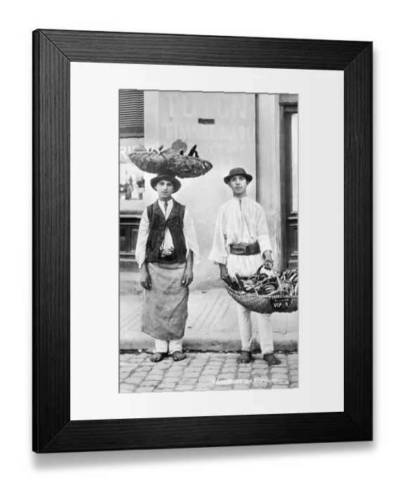 Framed Print : Agriculture, two young men selling biscuits Framed Print : Agriculture, two young men selling biscuits