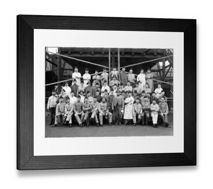 Framed Print : Group picture, miners, 1920s, exact location unknown