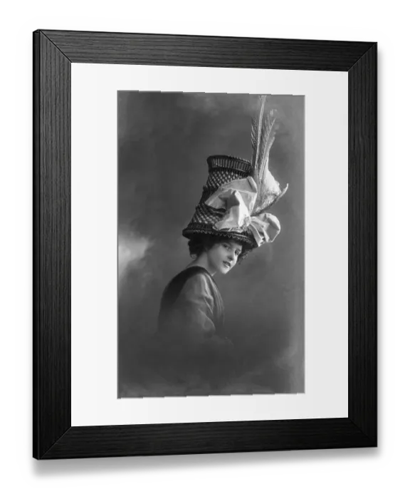 Framed Print : A wastebasket as a hat, fashion