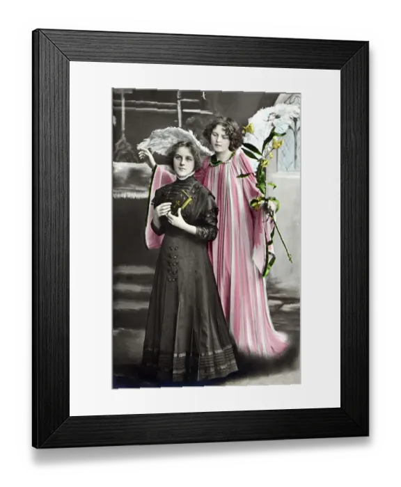 Framed Print : Confirmation with angel, 1910s Framed Print : Confirmation with angel, 1910s