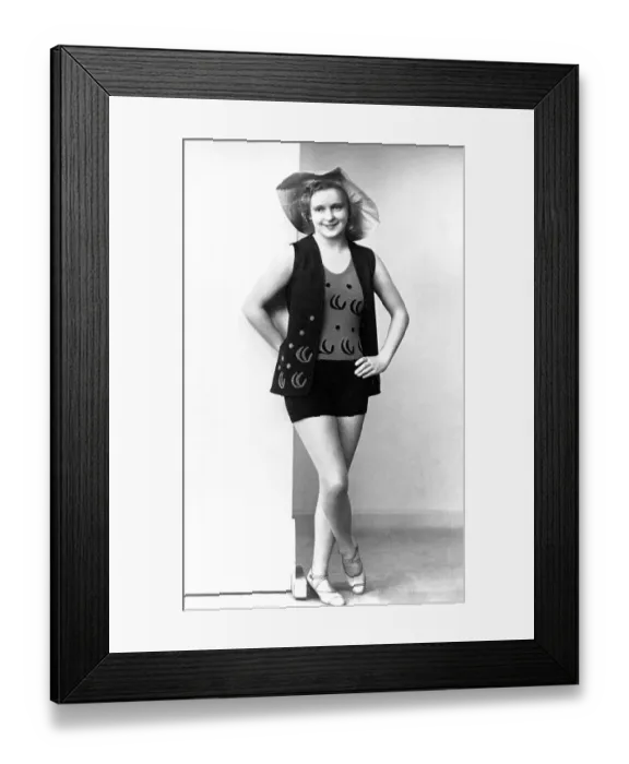 Framed Print : Fashion, Woman in Shorts, 1940s, Germany, Europe