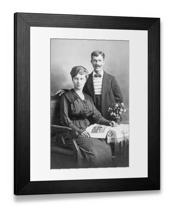 Framed Print : Married couple, portrait, 1910s, Germany, Europe