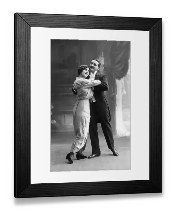 Framed Print : Couple dancing, 1910s, Germany, Europe Framed Print : Couple dancing, 1910s, Germany, Europe
