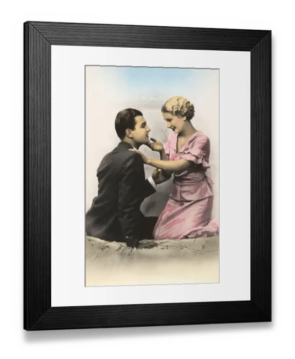 Framed Print : Pair, Lovers flirts, around 1920, Germany, Europe Framed Print : Pair, Lovers flirts, around 1920, Germany, Europe