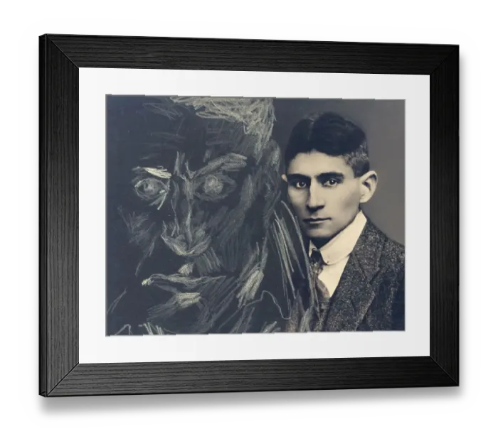 Framed Print : Portrait of Franz Kafka, 1883 - 1924