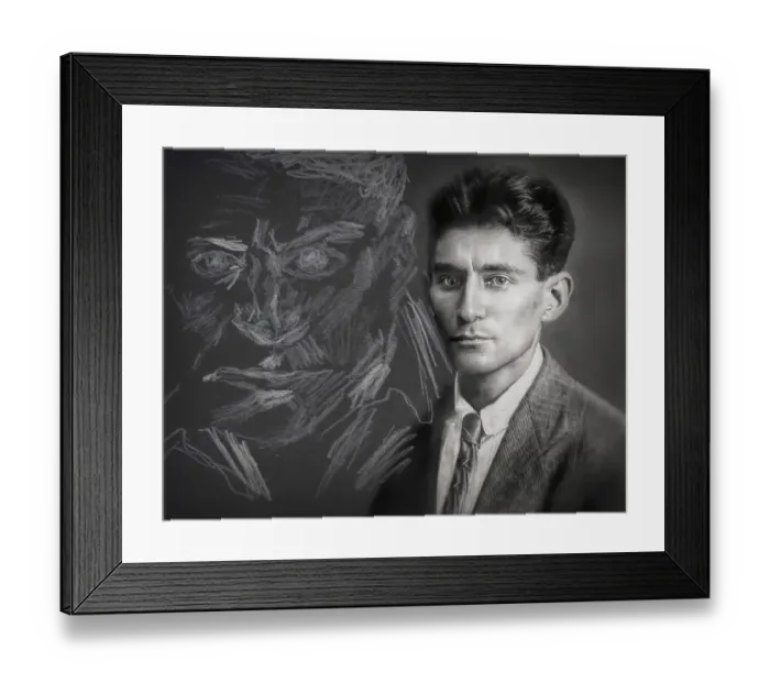 Framed Print : Portrait of Franz Kafka, 1883 - 1924