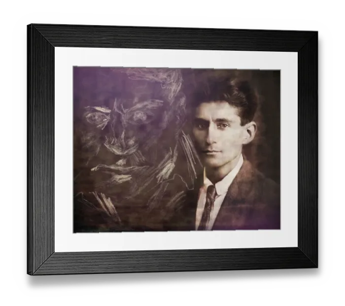 Framed Print : Portrait of Franz Kafka, 1883 - 1924