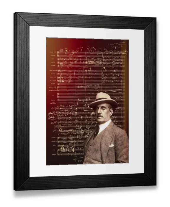 Framed Print : Giacomo Puccini, 1858 -1924, Italian composer