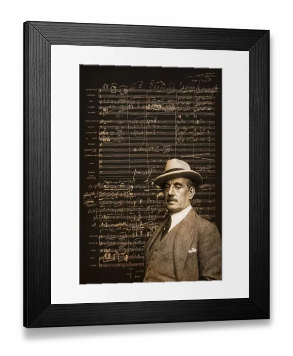Framed Print : Giacomo Puccini, 1858 -1924, Italian composer