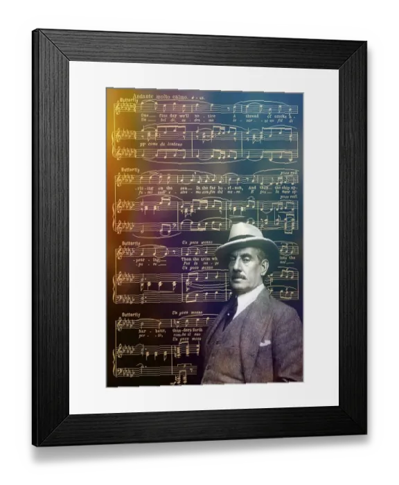 Framed Print : Giacomo Puccini, 1858 -1924, Italian composer