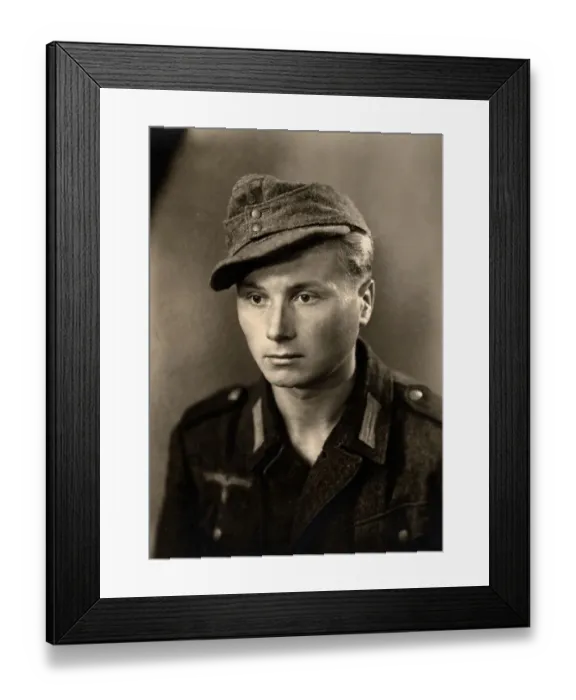 Framed Print : Historical photo, soldier in uniform