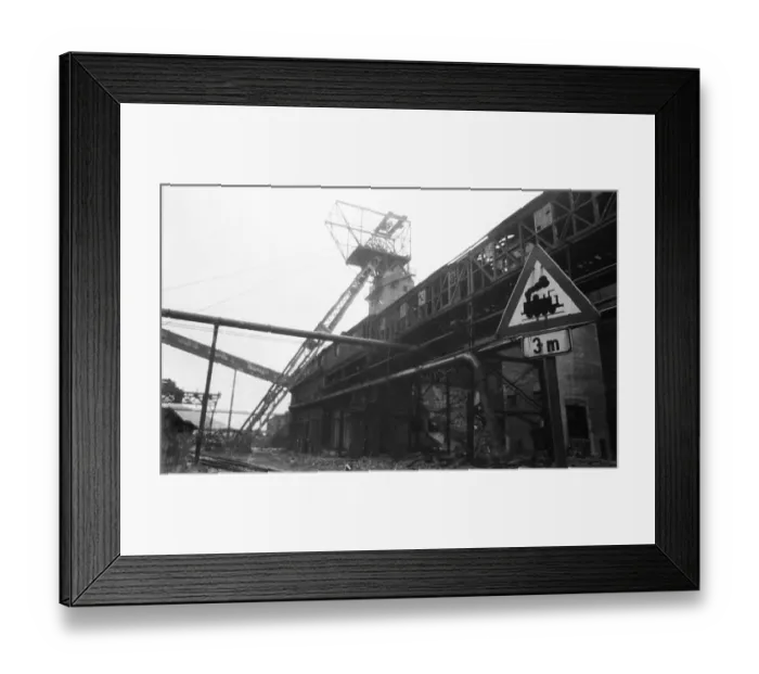 Framed Print : Closed collieries, colliery ruins